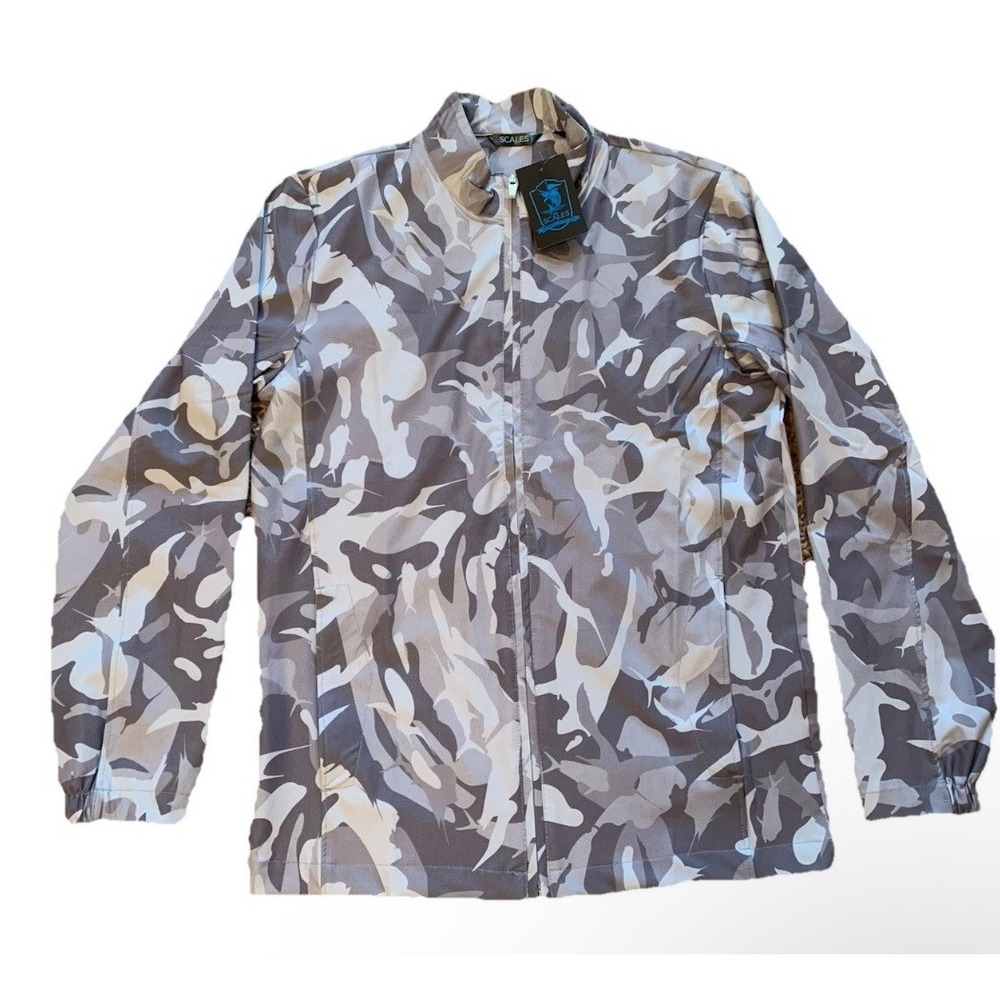 Scales Men's Size S - Gear Frigate Camo Full Zip Jacket Gray‎ Small MSRP $110
